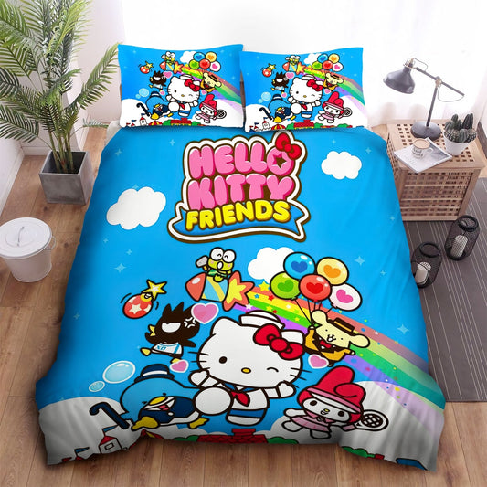 Hello Kitty Bedding Set Hello Kitty And Friends Duvet Covers Blue Unique Gift