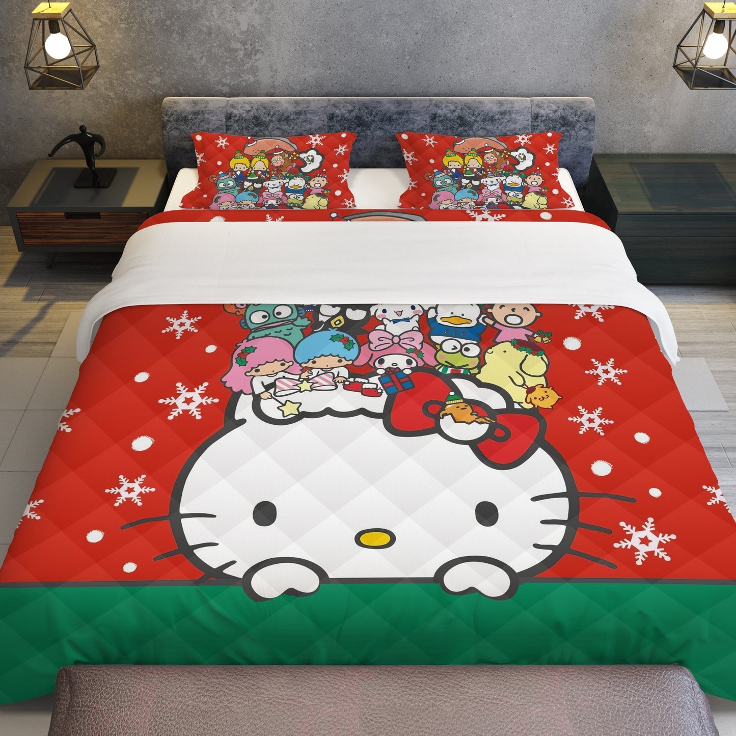 Hello Kitty Bedding Set Hello Kitty And Friends Make Bedtime Fun Duvet Covers Red Unique Gift