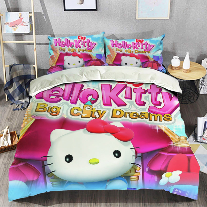 Hello Kitty Bedding Set Hello Kitty Big City Dreams Duvet Covers Colorful Unique Gift