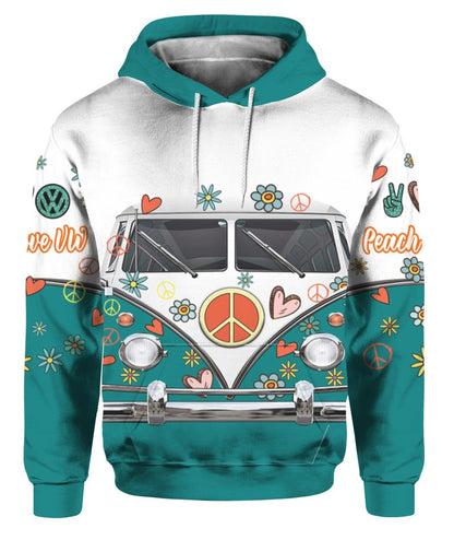  Hippie Dog Sweatshirt Yes I'm A Girl Yes I Drive Van Green Hoodie Apparel Adult Unisex