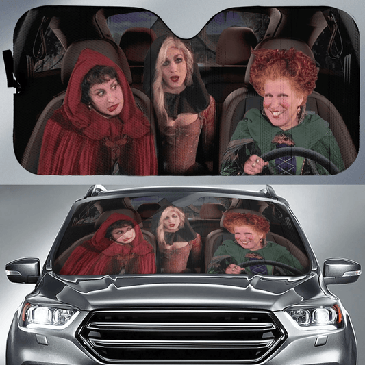 DN Car Sun Shade Hocus Pocus Sisters Windshield Sun Shade