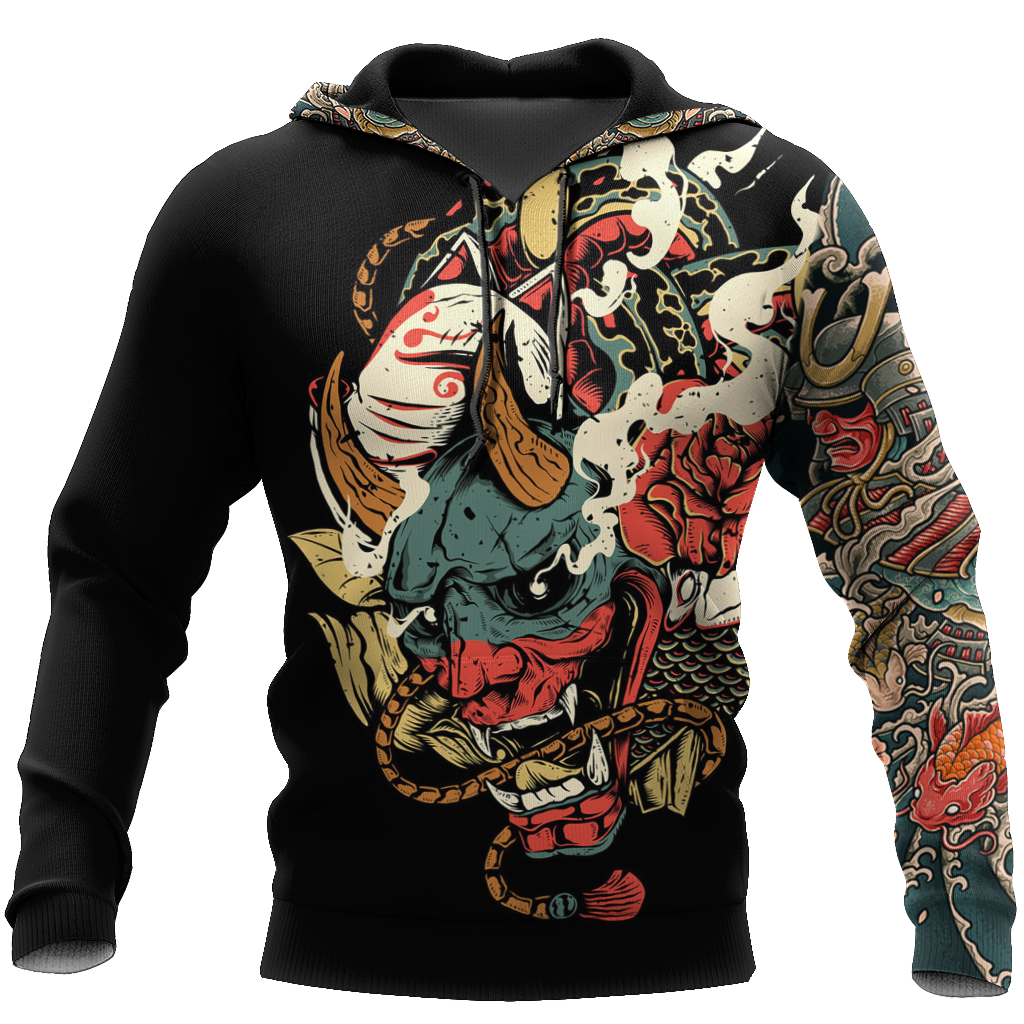  Japan T-shirt Japanese Style Tattoo Japan Culture T-shirt Hoodie Adult Full Print