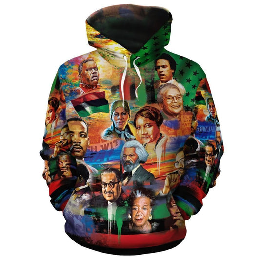 Africa American Hoodie Civil Rights Moments Hoodie Colorful Unisex