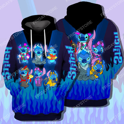 Unifinz LAS T-shirt Stitch DN Villains Emotion T-shirt Amazing Cool DN Stitch Hoodie Sweater Tank 2022