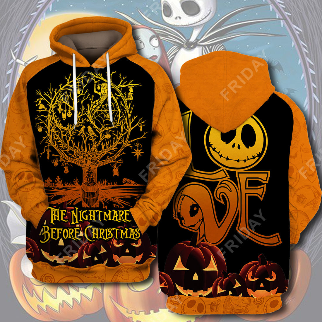 Unifinz TNBC T-shirt Nightmare Halloween Tree Love T-shirt Cool Amazing  DN TNBC Hoodie Sweater Tank 2025