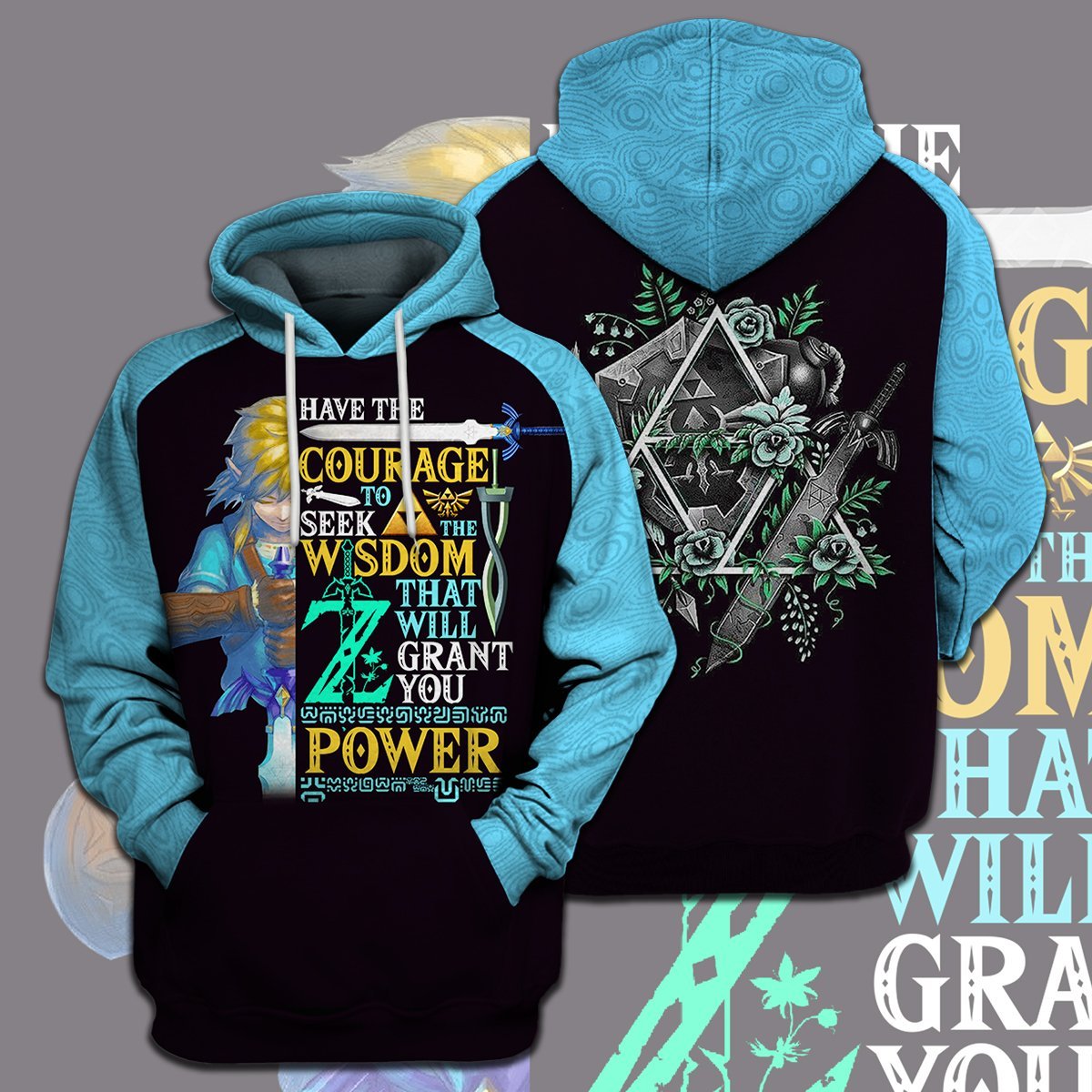 Unifinz Legend Of Zelda Shirt Have The Courage To Seek The Wisdom Botw T-shirt Legend Of Zelda Hoodie 2022