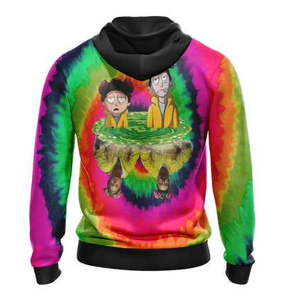 Rick And Morty Hoodie Breaking Bad Cross Over Rick And Morty Breaking Rick Hoodie