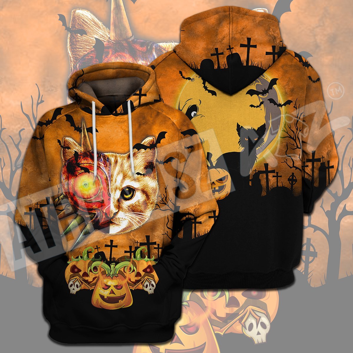 Unifinz Legend Of Zelda Cat Shirt Cat With Majora's Mask Halloween Pumpkin T-shirt Legend Of Zelda Hoodie 2022