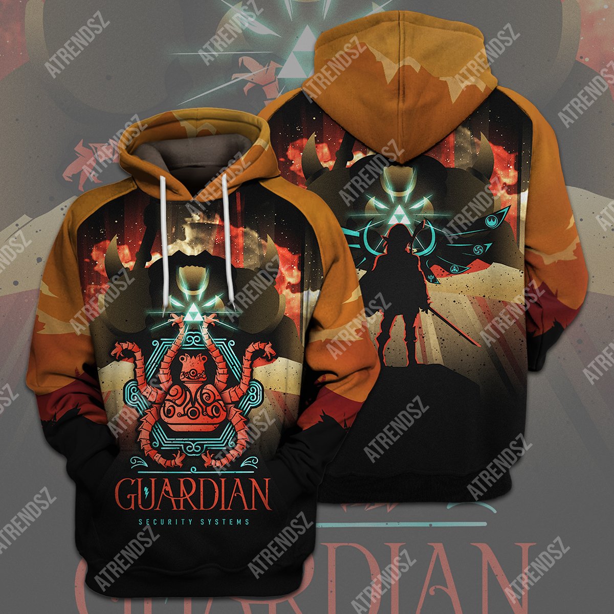 Unifinz Legend Of Zelda Shirt Link Guardian Security Systems T-shirt Legend Of Zelda Hoodie 2022