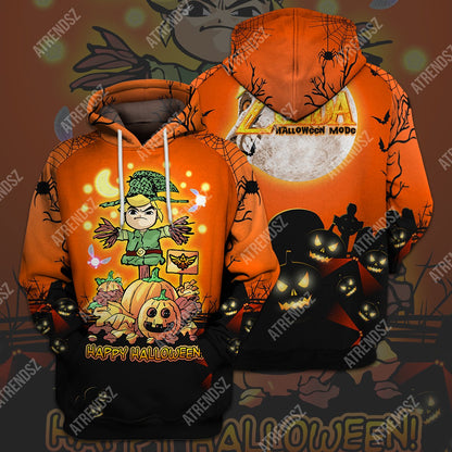 Unifinz Legend Of Zelda Halloween Shirt Scarecrow Link Happy Halloween T-shirt Legend Of Zelda Hoodie 2022