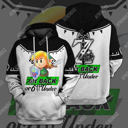 Unifinz Legend Of Zelda Covid Shirt Link 6ft Back Or 6ft Under Black Green T-shirt Legend Of Zelda Hoodie 2022