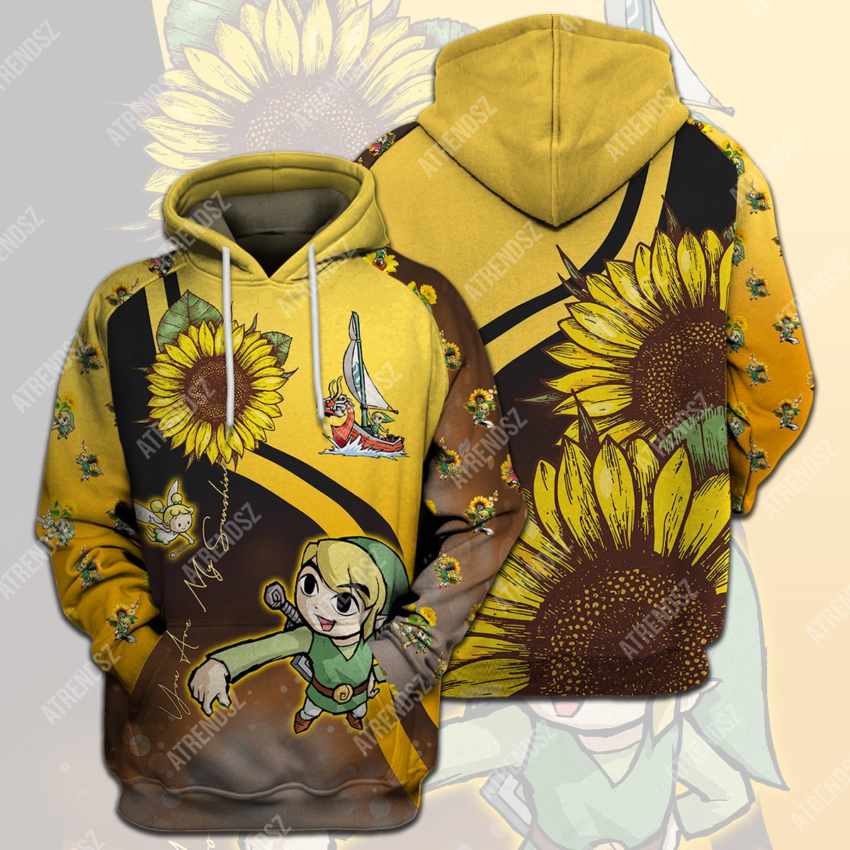 Unifinz Legend Of Zelda Sunflower Shirt Link The King Of Red Lions Sunflower T-shirt Legend Of Zelda Hoodie 2022