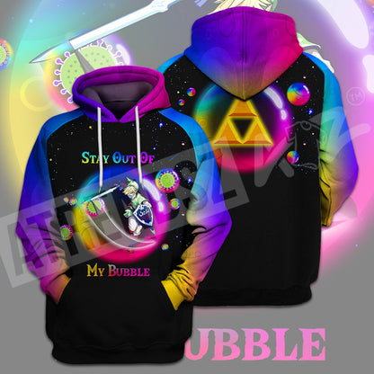 Unifinz Legend Of Zelda Virus T-shirt Link Stay Out Of My Bubble Covid Virus T-shirt Legend Of Zelda Hoodie 2022