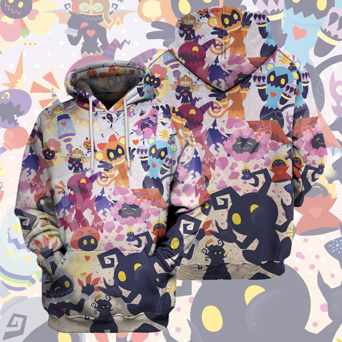  Kingdom Hearts T-shirt Shadow Bouncywild Powerwild Pattern T-shirt Hoodie Adult Full Print