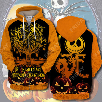 Unifinz TNBC T-shirt Nightmare Halloween Tree Love T-shirt Cool Amazing  DN TNBC Hoodie Sweater Tank 2023