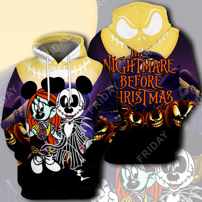 Unifinz DN T-shirt Mouse Couple Nightmare Before Christmas T-shirt Awesome DN MK Mouse Hoodie Sweater Tank 2022