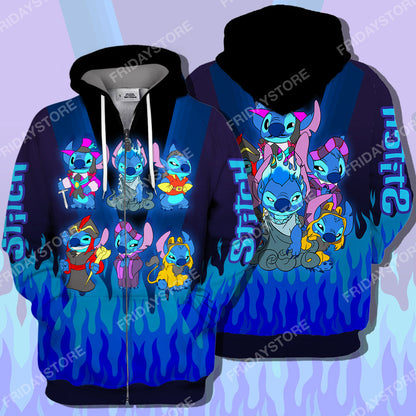 Unifinz LAS T-shirt Stitch DN Villains Emotion T-shirt Amazing Cool DN Stitch Hoodie Sweater Tank 2023
