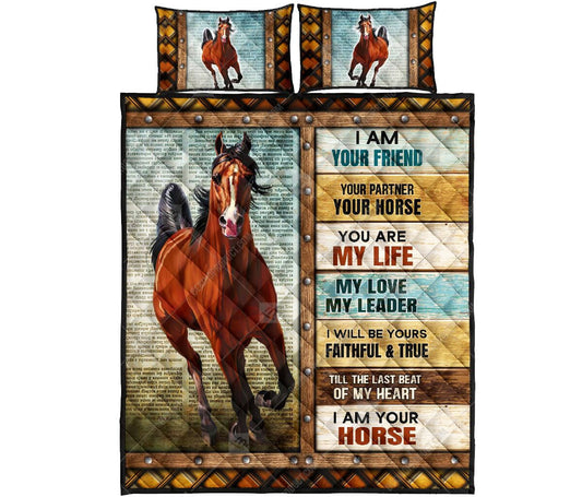Horse Bedding Set Your Are My Life My Love My Leader Duvet Covers Colorful Unique Gift