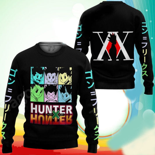 Hunter x Hunter Sweatshirt Hunter X Hunter Gon Freecss Manga Sweatshirt Black Unisex Adults New Release