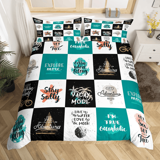 Camping Bedding Set Vacay Mode Stay Salty Explore More Duvet Covers Colorful Unique Gift