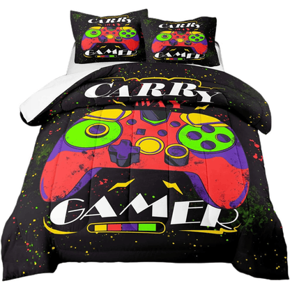 Game Bedding Set Carry Gamer Console Galaxy Duvet Covers Colorful Unique Gift
