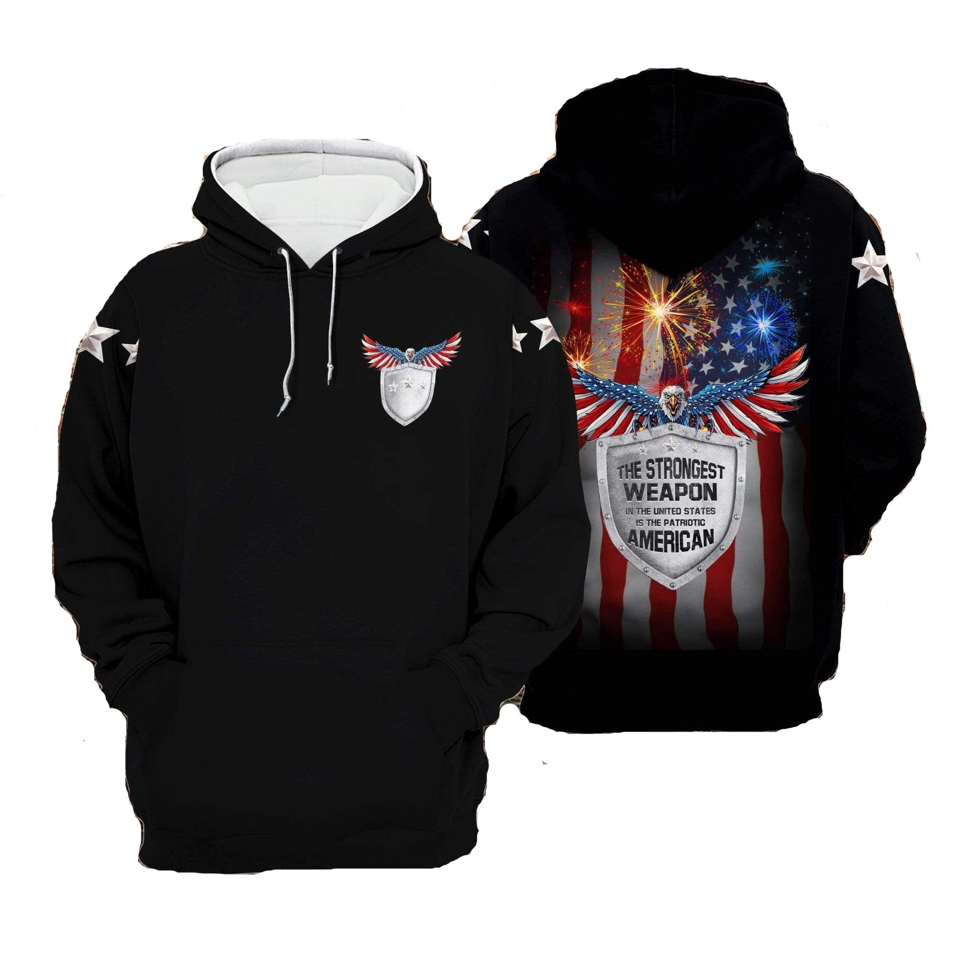 Unifinz Patriot Hoodie Independence Day The Strongest Weapon Is The Patriotic American Hoodie Patriot Apparel 2022