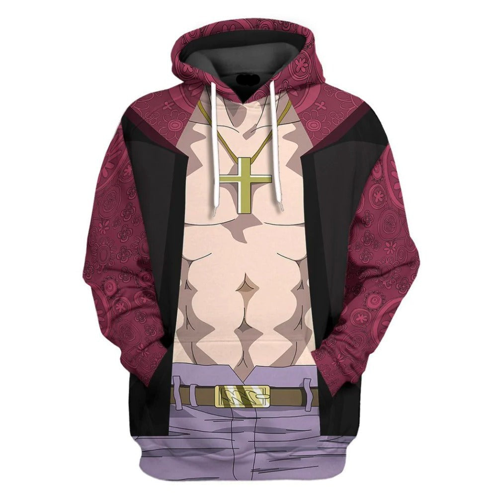 One Piece Hoodie One Piece Shichibukai Mihawk Costume T-shirt Colorful Unisex