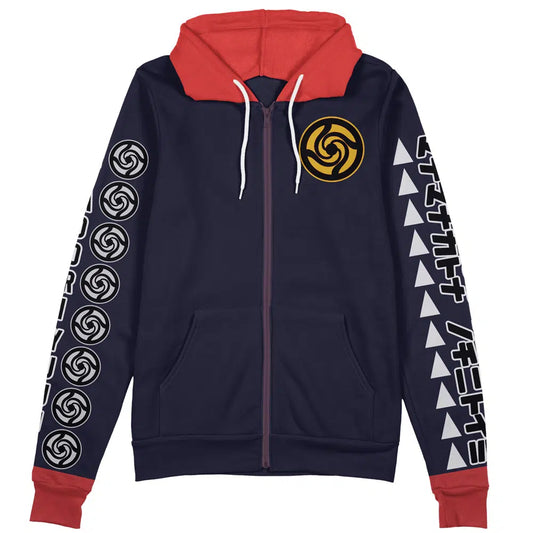 Jujutsu Kaisen Zip Hoodie Jujutsu Kaisen Itadori Yuuji Character Zip Hoodie Black Unisex