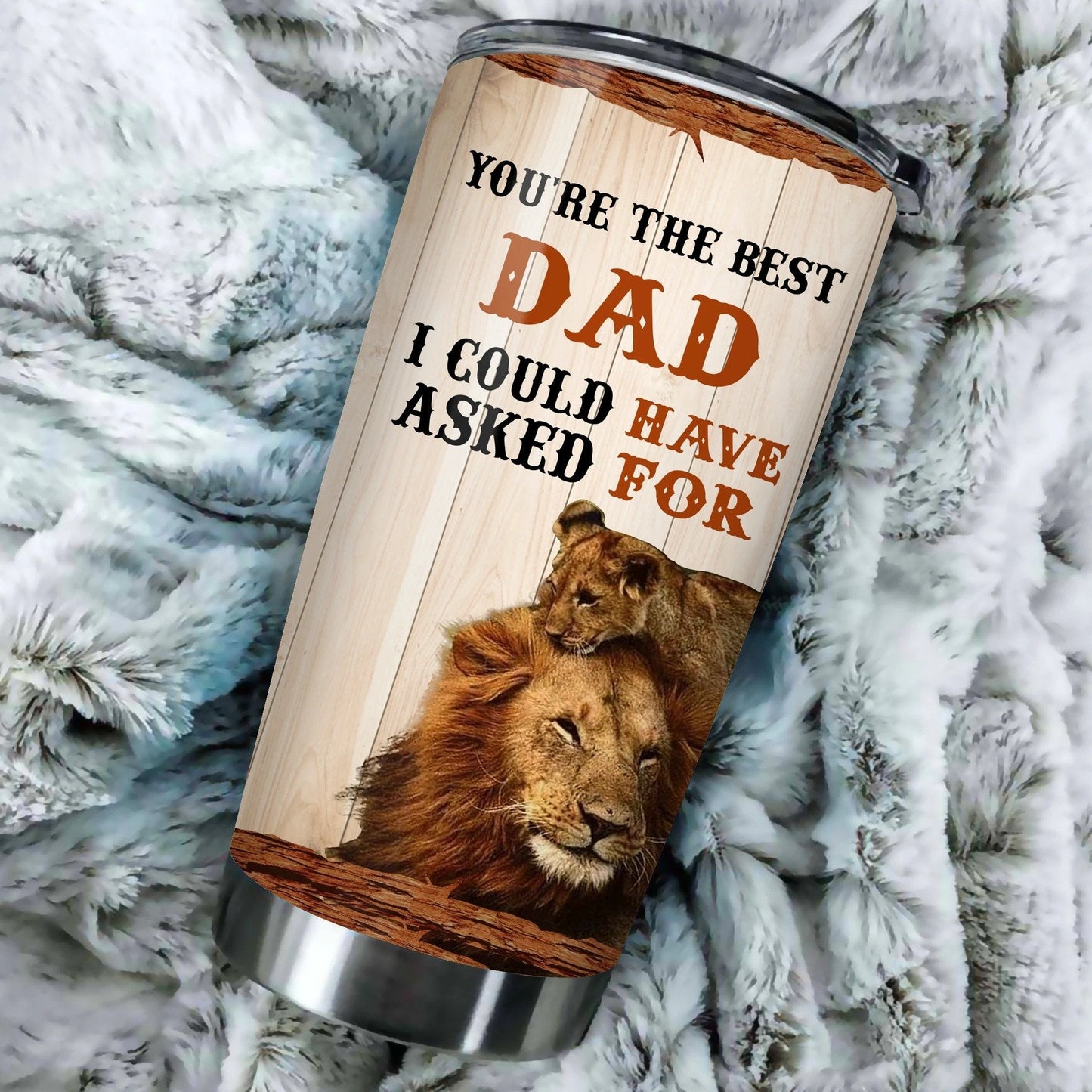 Unifinz Father's Day Tumbler Gift For Dad Lion For All The Time That I Forget To Thank You Tumbler Cup 2023