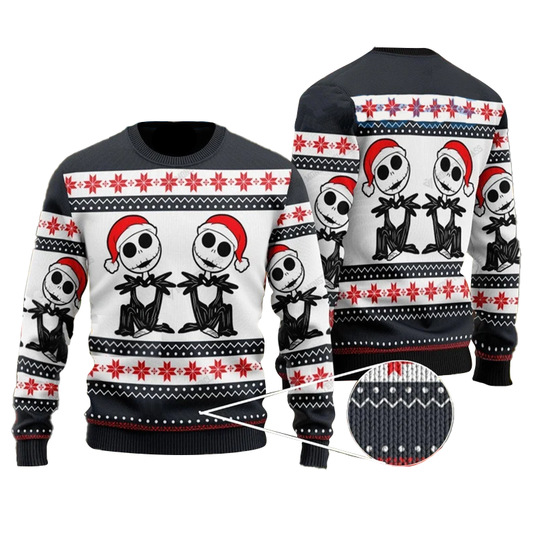 TNBC Sweatshirt Jack Skellington Santa Sweatshirt Black White Unisex