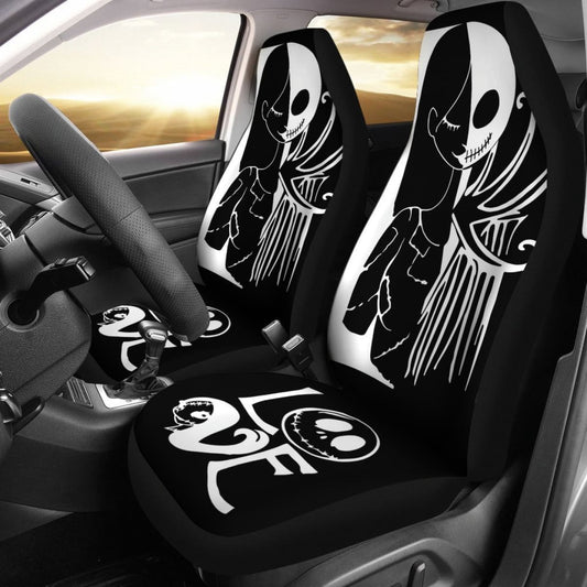 TNBC Car Seat Covers Jack And Sally Half Face Seat Covers