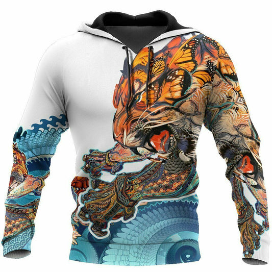  Japan T-shirt Japanese Tiger Art Japan Culture T-shirt Hoodie Adult Full Print