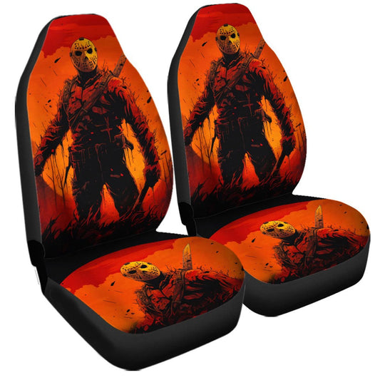 Jason Voorhees Car Seat Covers Jason Voorhees Horror Art Seat Covers