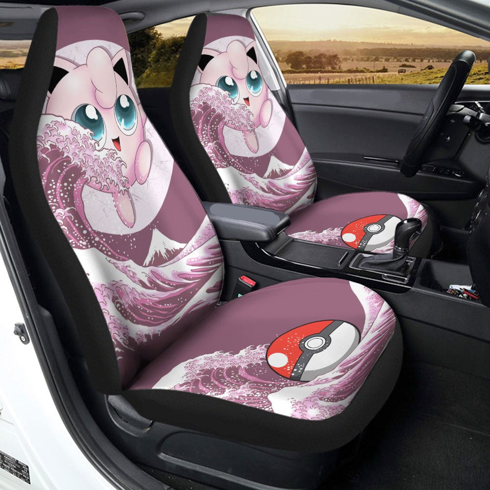 PKM Car Seat Covers PKM Jigglypuff With Great Wave Seat Covers Pink