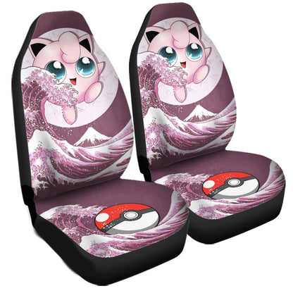 PKM Car Seat Covers PKM Jigglypuff With Great Wave Seat Covers Pink