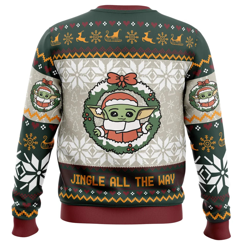 SW Sweatshirt Jingle All The Way Mandalorian Sweatshirt Colorful Unisex