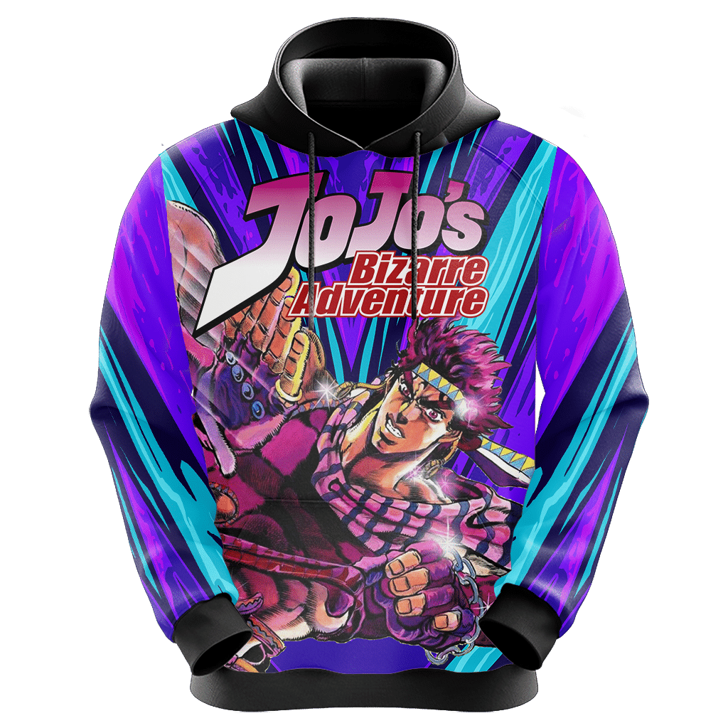 JoJo's Bizarre Adventure Hoodie Jojo's Bizarre Adventure Joseph Joestar Hoodie Purple Blue Unisex