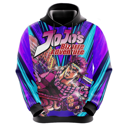 JoJo's Bizarre Adventure Hoodie Jojo's Bizarre Adventure Joseph Joestar Hoodie Purple Blue Unisex