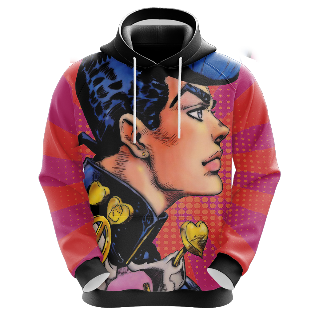 JoJos Bizarre Adventure Hoodie Jojos Bizarre Adventure Josuke Pose Graphic Hoodie Colorful Unisex