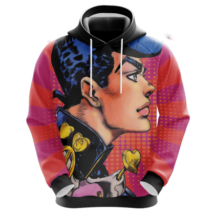 JoJos Bizarre Adventure Hoodie Jojos Bizarre Adventure Josuke Pose Graphic Hoodie Colorful Unisex