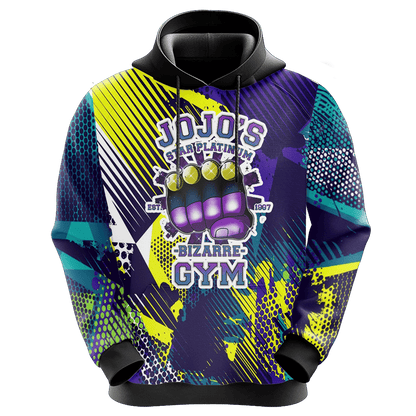 JoJos Bizarre Adventure Hoodie Jojos Star Platinum Bizarre Gym Hoodie Colorful Unisex