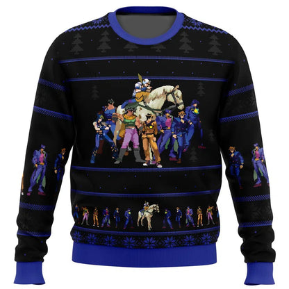 JoJo's Bizarre Adventure Sweatshirt Jojo’s Bizarre Adventure Generations Sweatshirt Black Blue Unisex