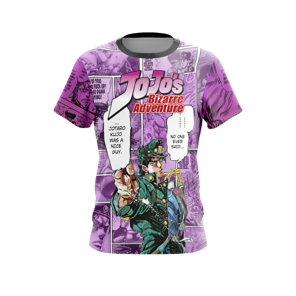 JoJo's Bizarre Adventure T-shirt Jojo's Bizarre Adventure Manga Talk T-shirt Pink Unisex