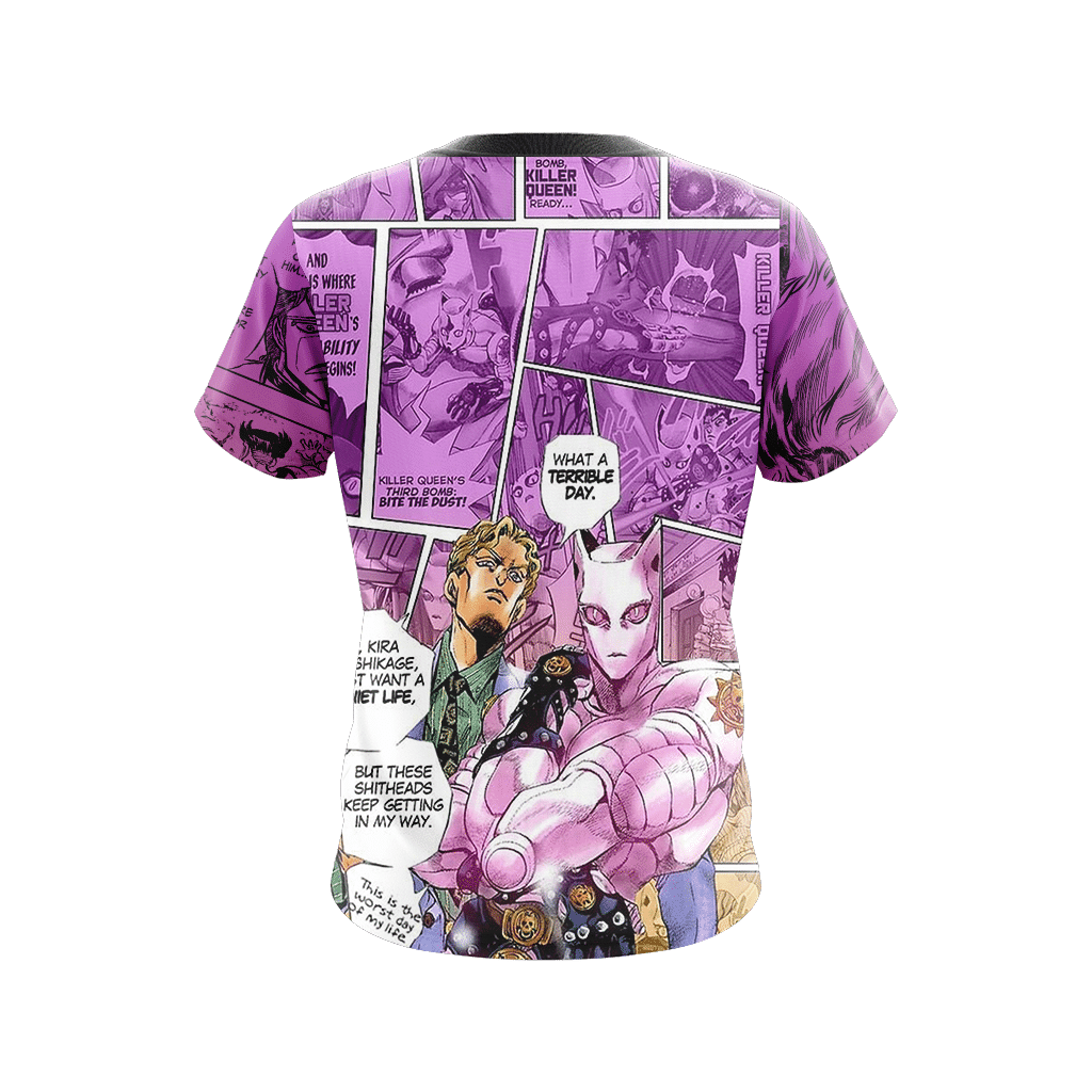 JoJo's Bizarre Adventure T-shirt Jojo's Bizarre Adventure Manga Talk T-shirt Pink Unisex