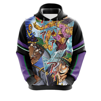 JoJos Bizarre Adventure Hoodie Jojos Bizarre Adventure Manga Style Hoodie Colorful Unisex