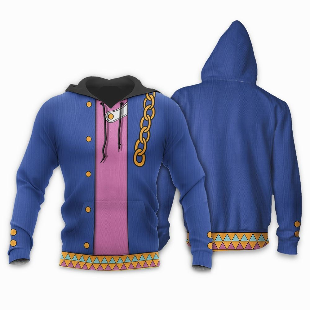 JoJo's Bizarre Adventure Hoodie Jotaro Kujo Costume Hoodie Blue Unisex