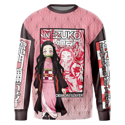 Demon Slayer Sweatshirt Kamado Nezuko Haori Sweatshirt Pink Unisex Adults New Release