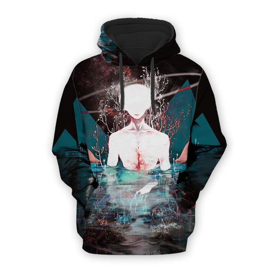  Tokyo Ghoul Hoodie Ken Kaneki Ghoul Art Black Blue Hoodie Anime Clothing Adult Full Print
