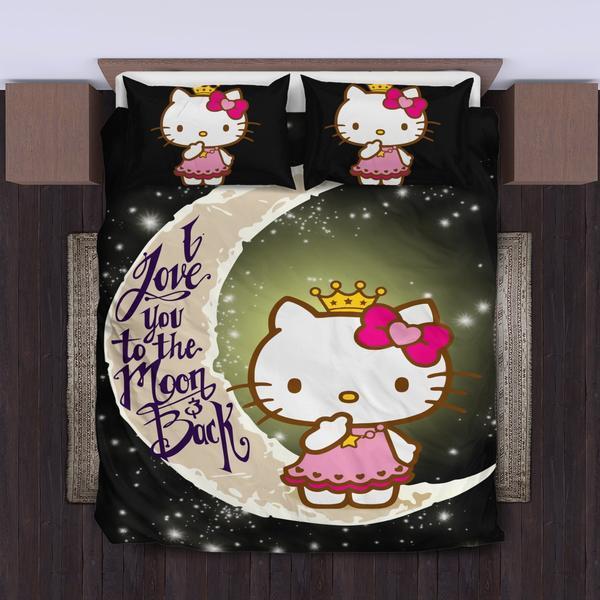 Hello Kitty Bedding Set Hello Kitty Love You To The Moon Duvet Covers Black Unique Gift