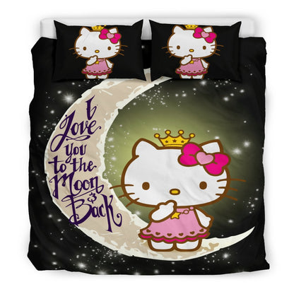 Hello Kitty Bedding Set Hello Kitty Love You To The Moon Duvet Covers Black Unique Gift